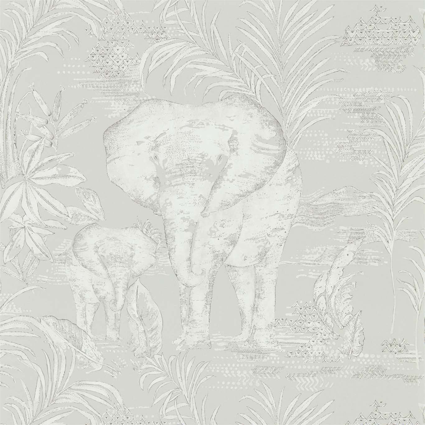 Kinabalu Wallpaper - Silver - Harlequin - HZAP111777