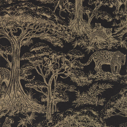 Kisumu Wallpaper - Noir/Luxe - Clarke & Clarke - W0185/04 - Premier Wallcovering