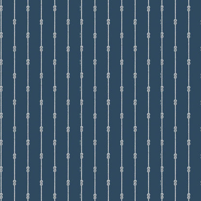 Knot Stripe Wallpaper - Dark Blue - Boråstapeter - 8858 - Premier Wallcovering