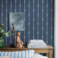 Knot Stripe Wallpaper - Dark Blue - Boråstapeter - 8858 - Premier Wallcovering