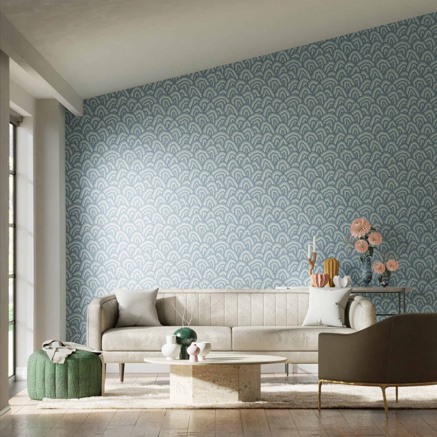Kumo Wallpaper - Wild Water/Exhale - HQN3112928 - Harlequin - Premier Wallcovering