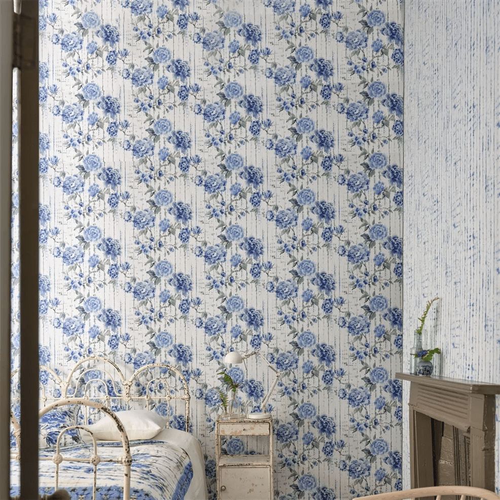 Kyoto Flower Wallpaper - Cobalt - PDG1158/05 - Designers Guild