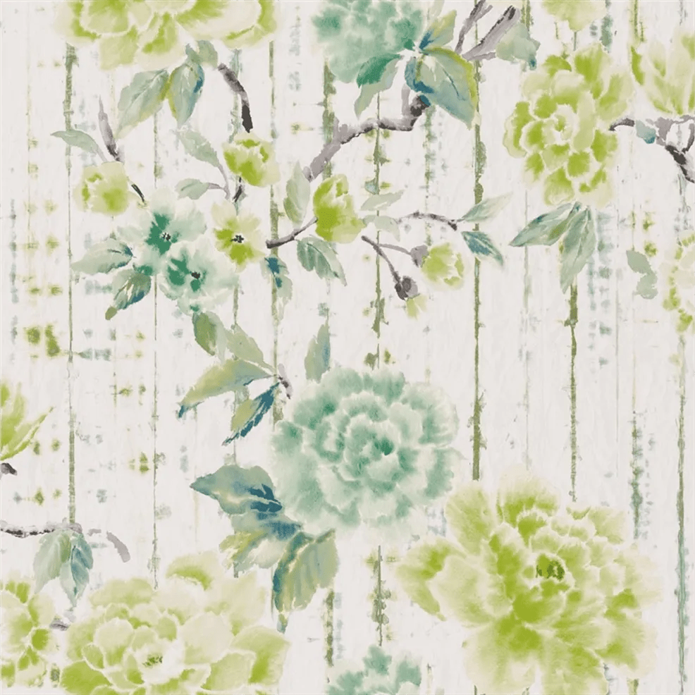 Kyoto Flower Wallpaper - Emerald - PDG1158/03 - Designers Guild