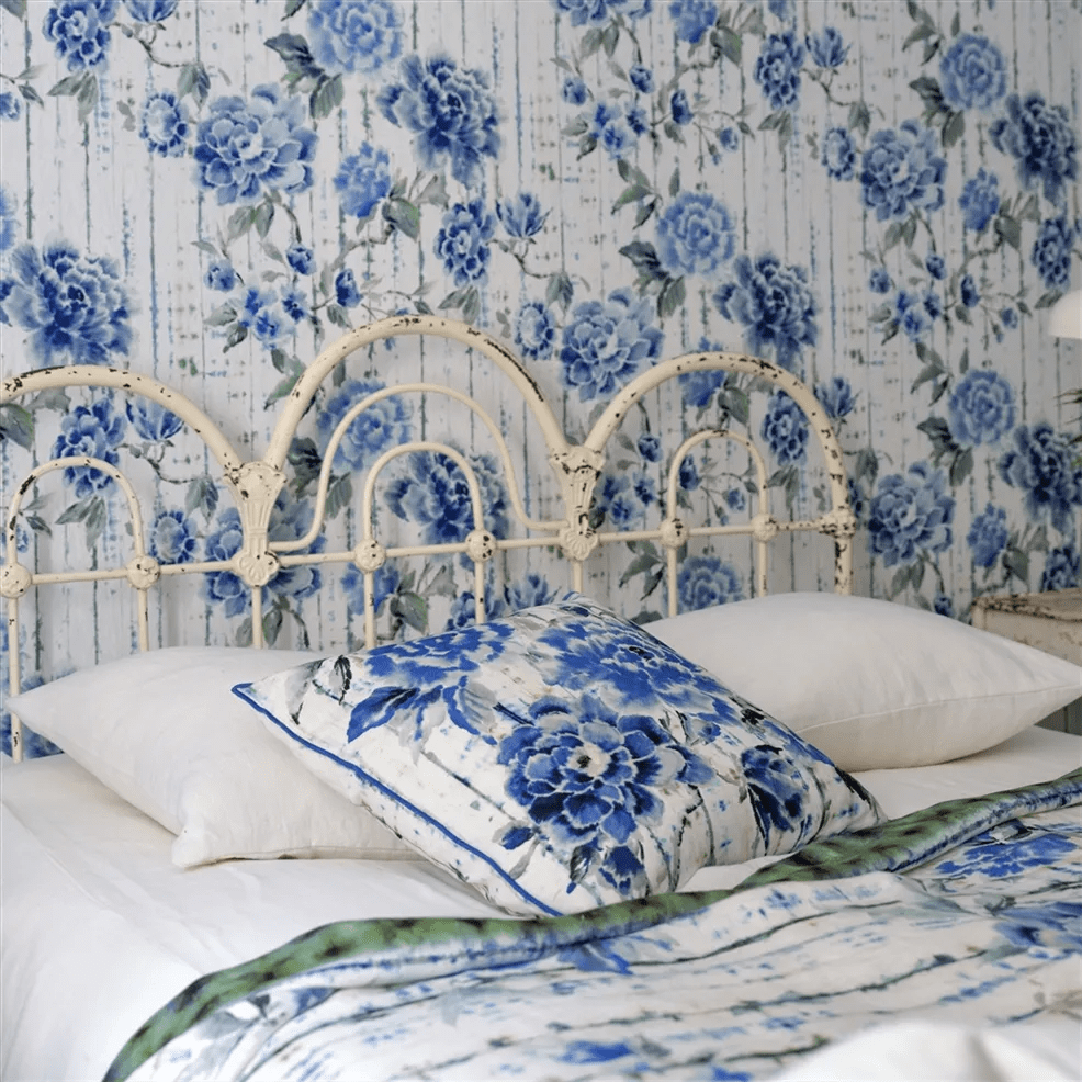 Kyoto Flower Wallpaper - Cobalt - PDG1158/05 - Designers Guild
