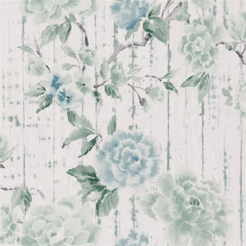 Kyoto Flower Wallpaper - Eau de Nil - PDG1158/04 - Designers Guild