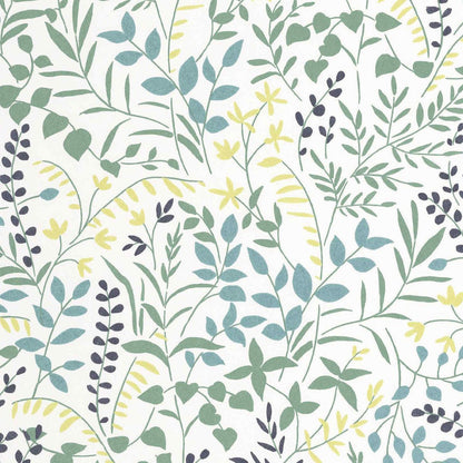 La Bastide Echappee Belle Wallpaper - Bleu Mediterranee / Anis - Casadeco - 89836424 - Premier Wallcovering