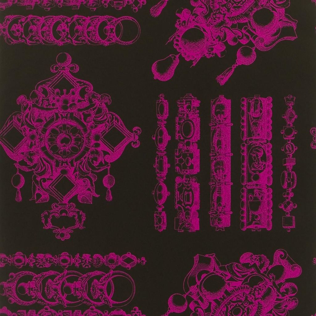 La Main Au Collet Wallpaper - Lipstick - Christian Lacroix - PCL020/07 - Premier Wallcovering