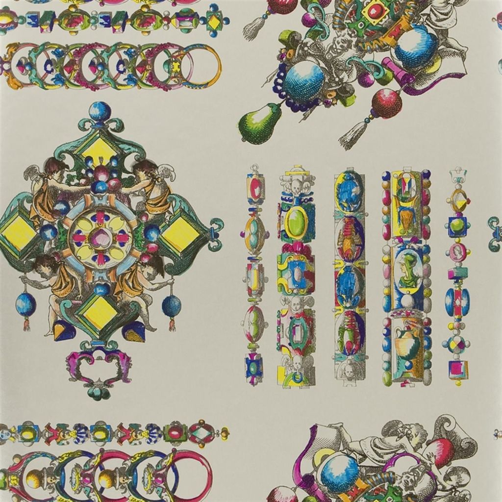La Main Au Collet Wallpaper - Zinc - Christian Lacroix - PCL020/08 - Premier Wallcovering