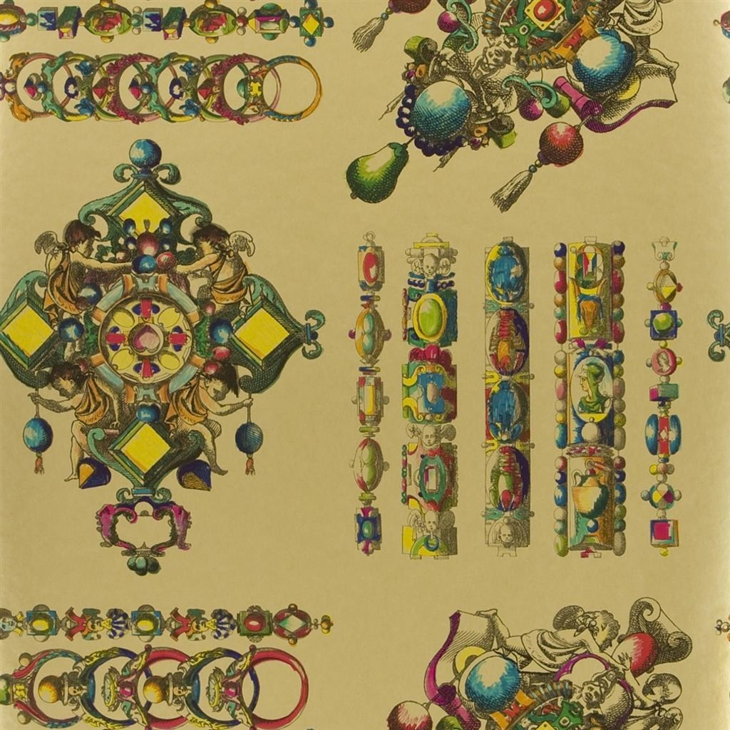 La Main Au Collet Wallpaper - Dore - Christian Lacroix - PCL020/09 - Premier Wallcovering