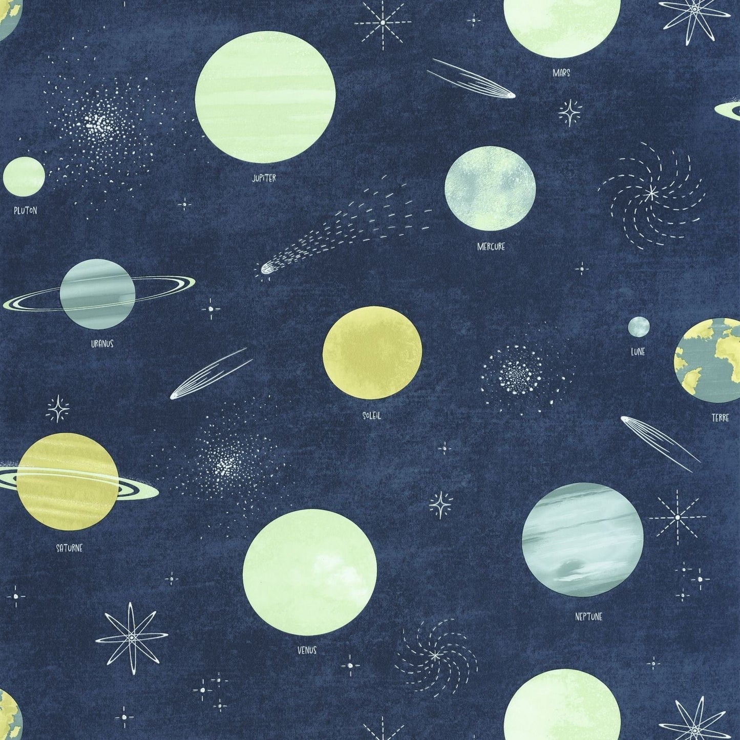 La Voie Lactee Wallpaper - Bleu Nuit - Caselio - 105686066