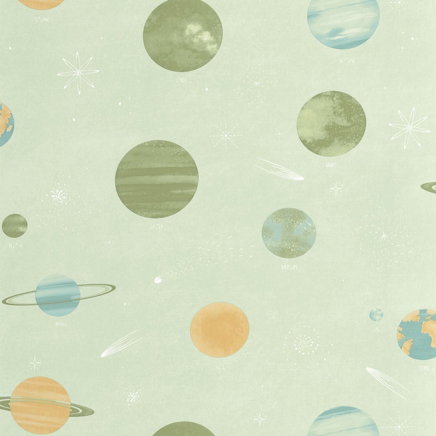 La Voie Lactee Wallpaper - Vert D'eau - Caselio - 105687000