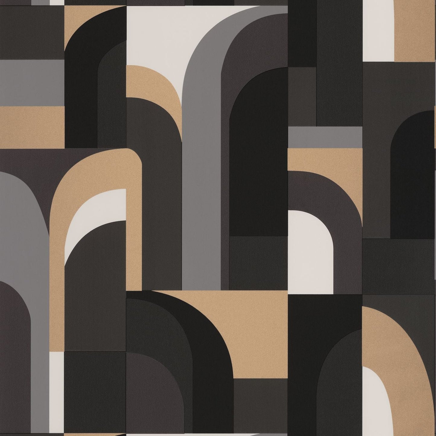 Labyrinth Doors Wallpaper - Noir - Caselio - 102089021