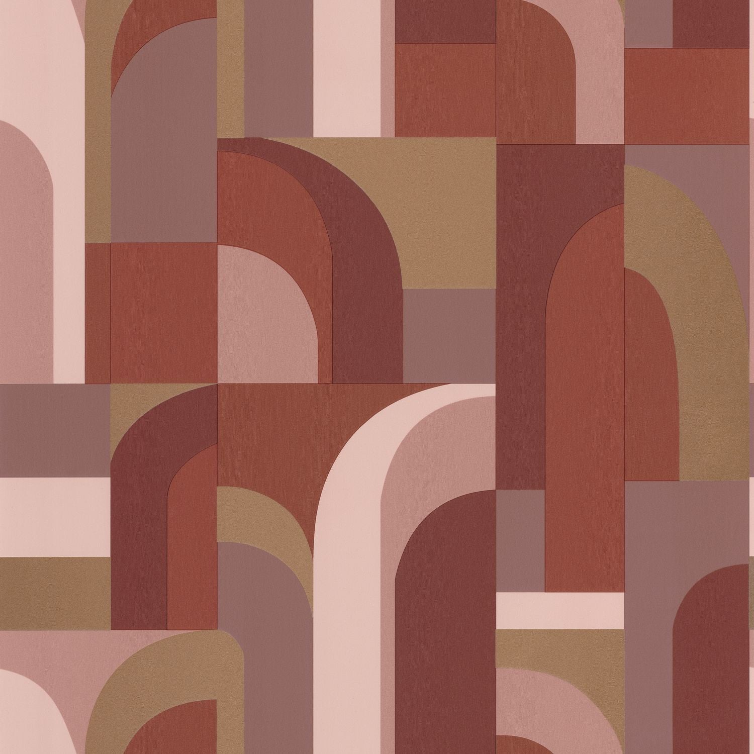 Labyrinth Doors Wallpaper - Terracotta - Caselio - 102084045