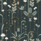 Labyrinth Ephemeral Wallpaper - Bleu Kaki - Caselio - 102096175