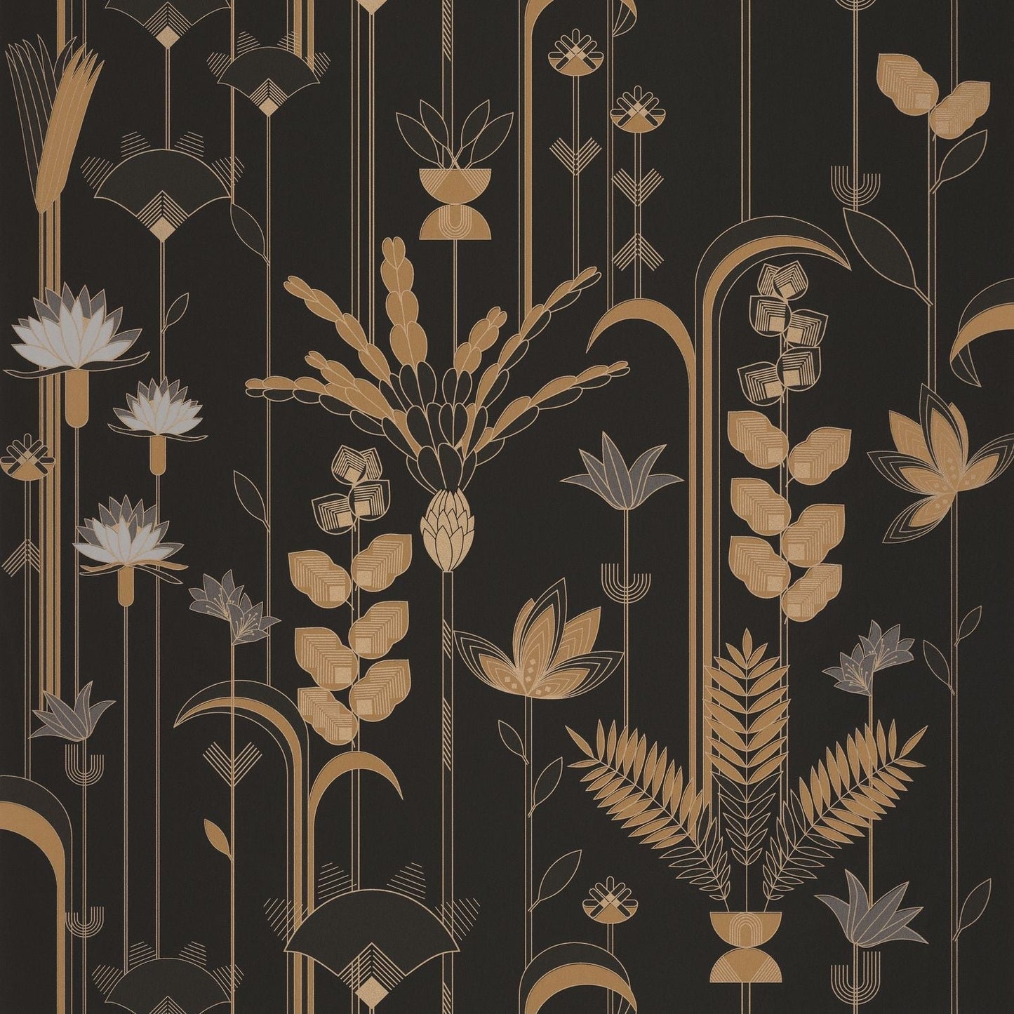Labyrinth Ephemeral Wallpaper - Noir - Caselio - 102099020