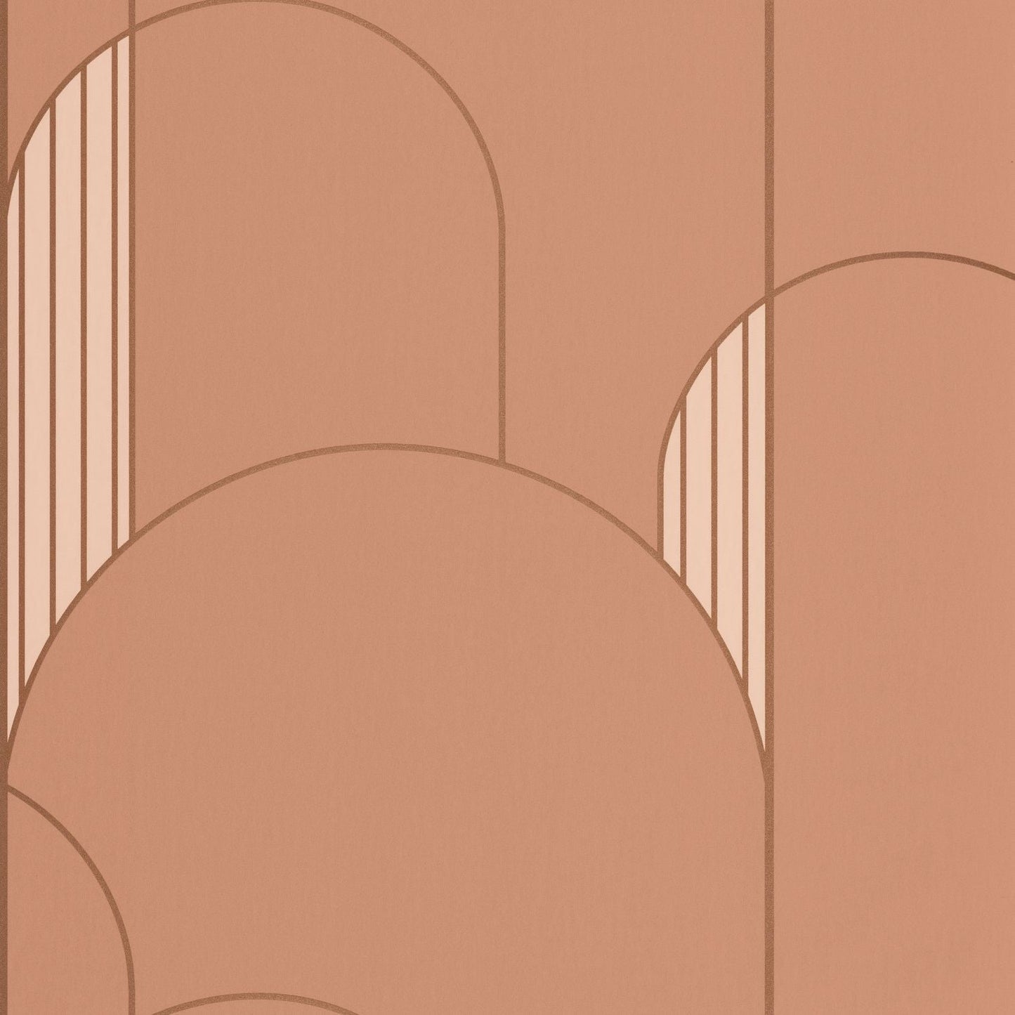 Labyrinth High Walls Wallpaper - Terracotta Cuivre - Caselio - 102114044