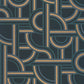 Labyrinth Impass Wallpaper - Bleu Petrole - Caselio - 102126021