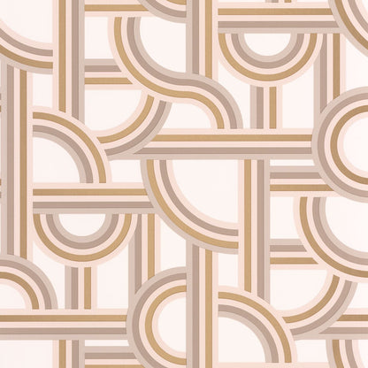 Labyrinth Impass Wallpaper - Beige - Caselio - 102121020