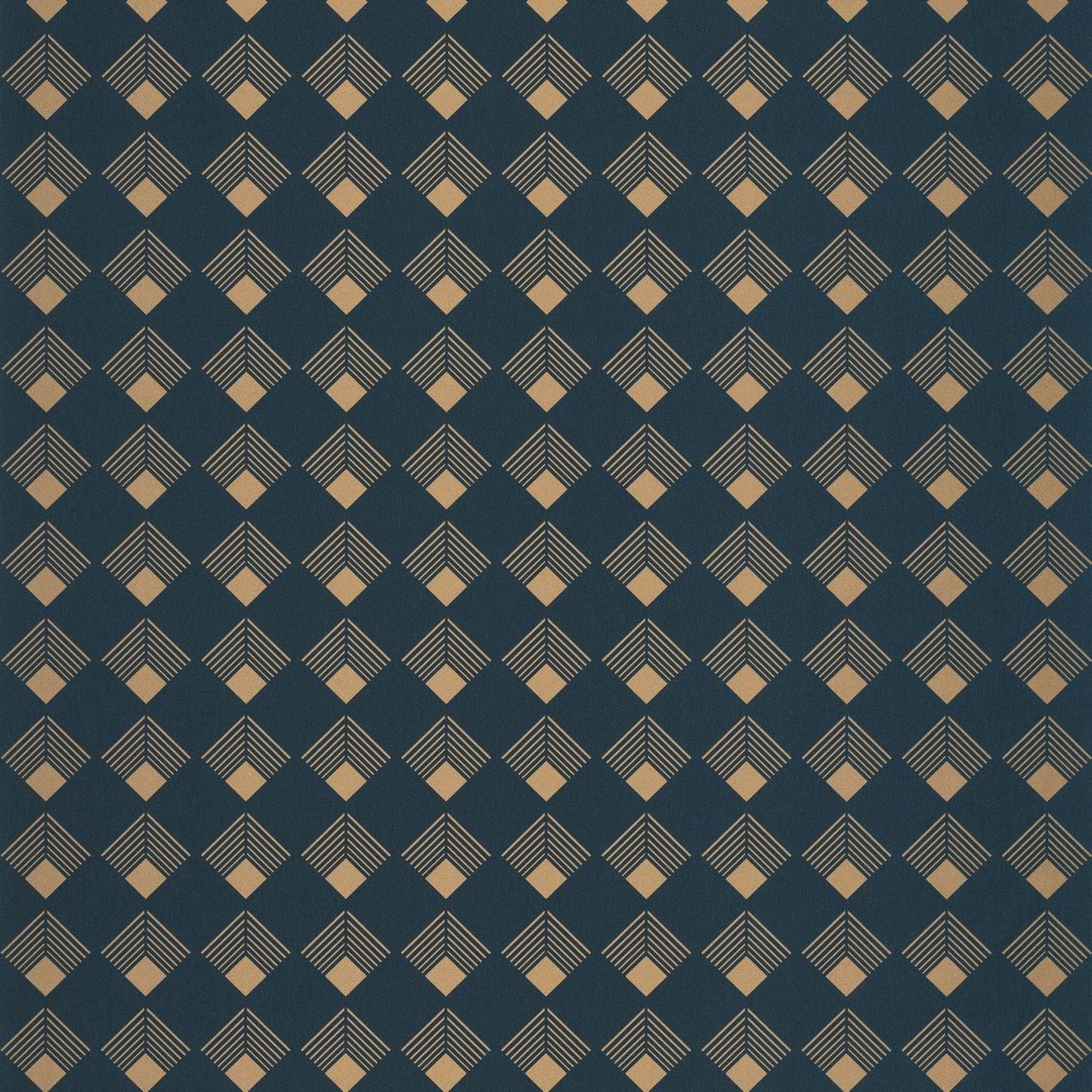 Labyrinth Patch Wallpaper - Bleu Petrole - Caselio - 102136026