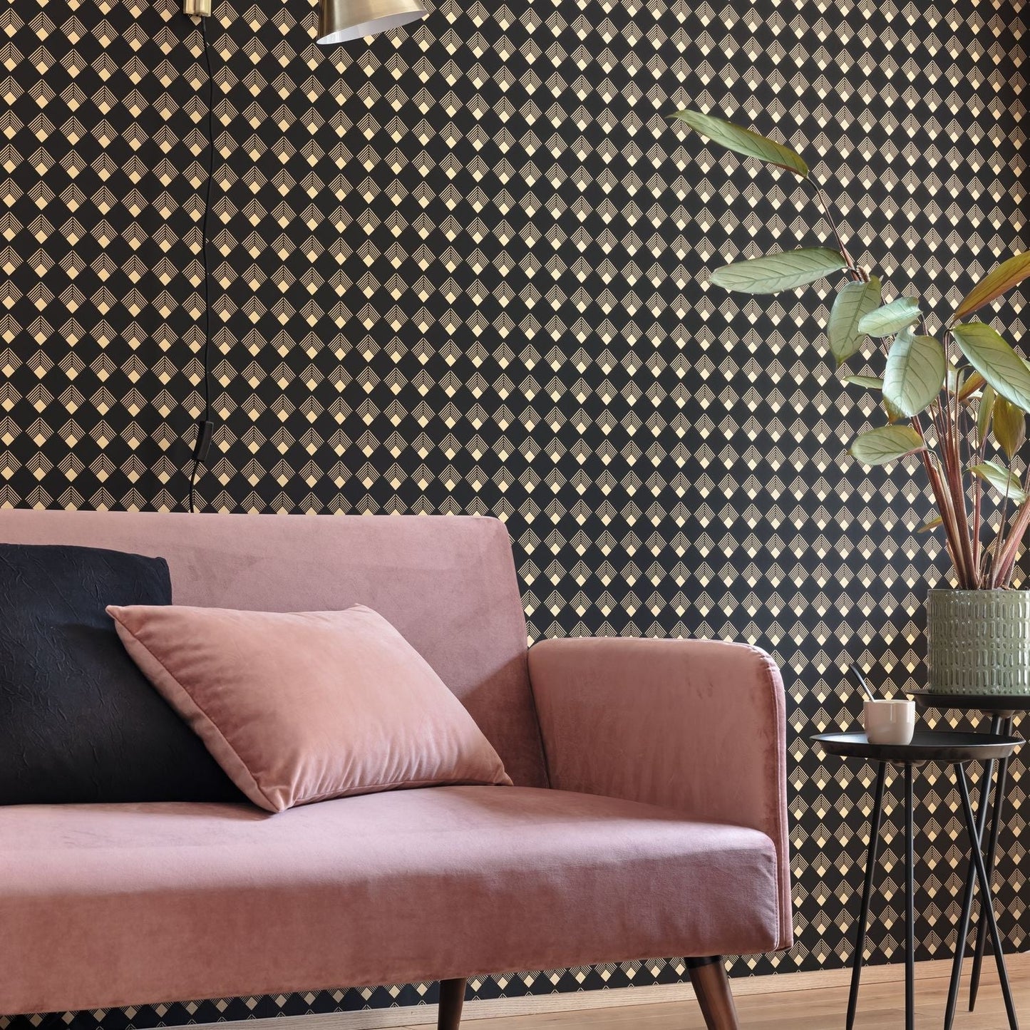 Labyrinth Patch Wallpaper - Noir - Caselio - 102139023