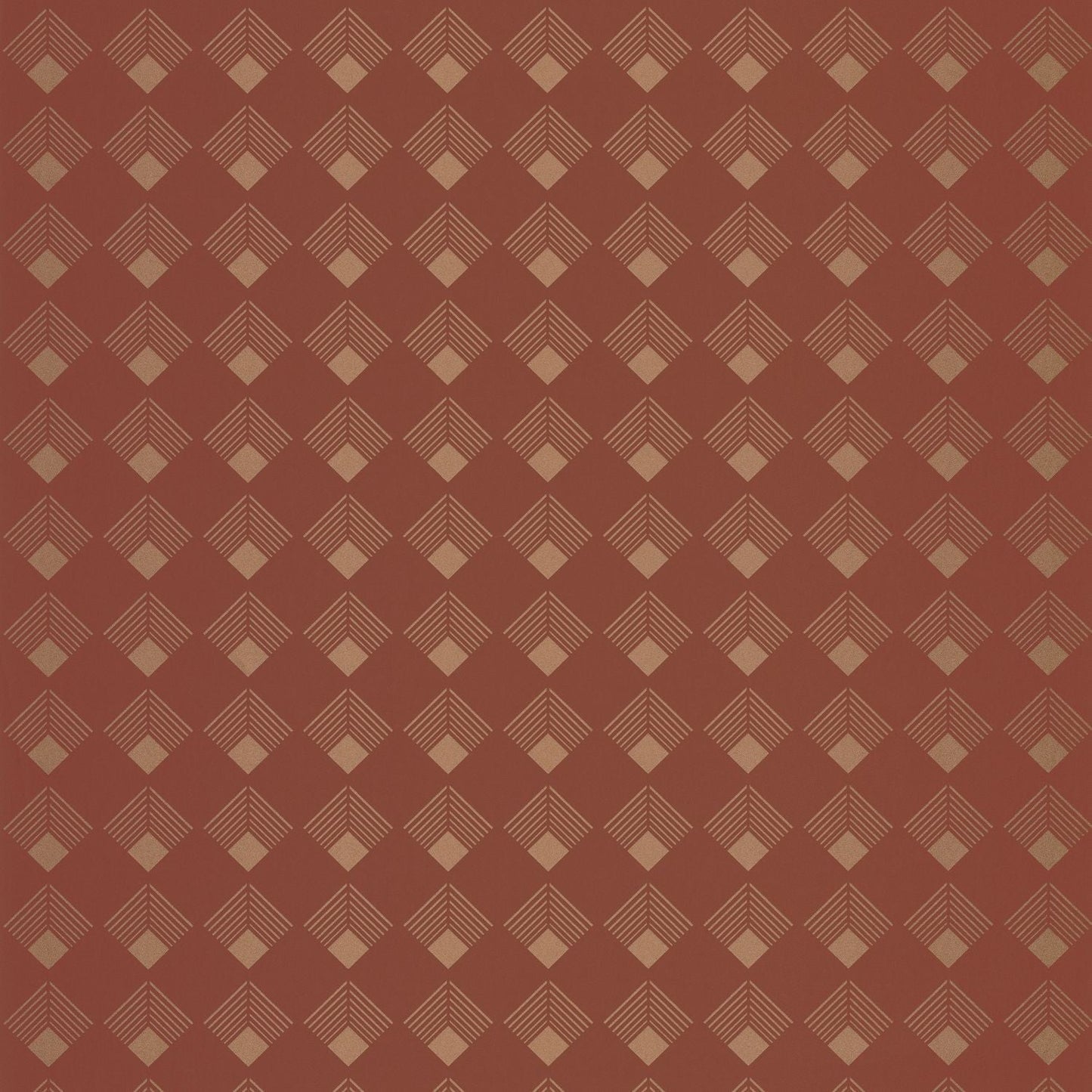 Labyrinth Patch Wallpaper - Terracotta Cuivre - Caselio - 102134045