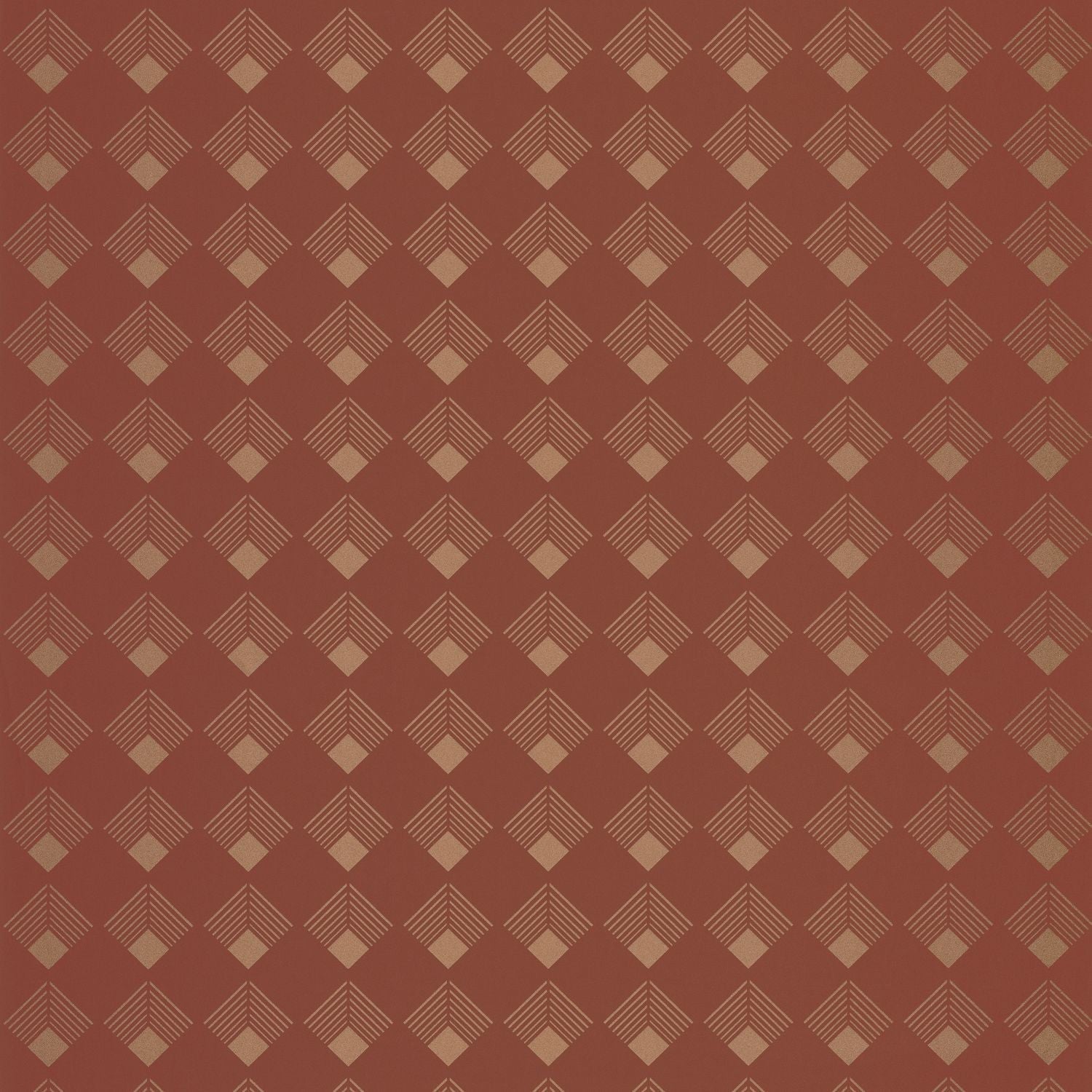 Labyrinth Patch Wallpaper - Terracotta Cuivre - Caselio - 102134045