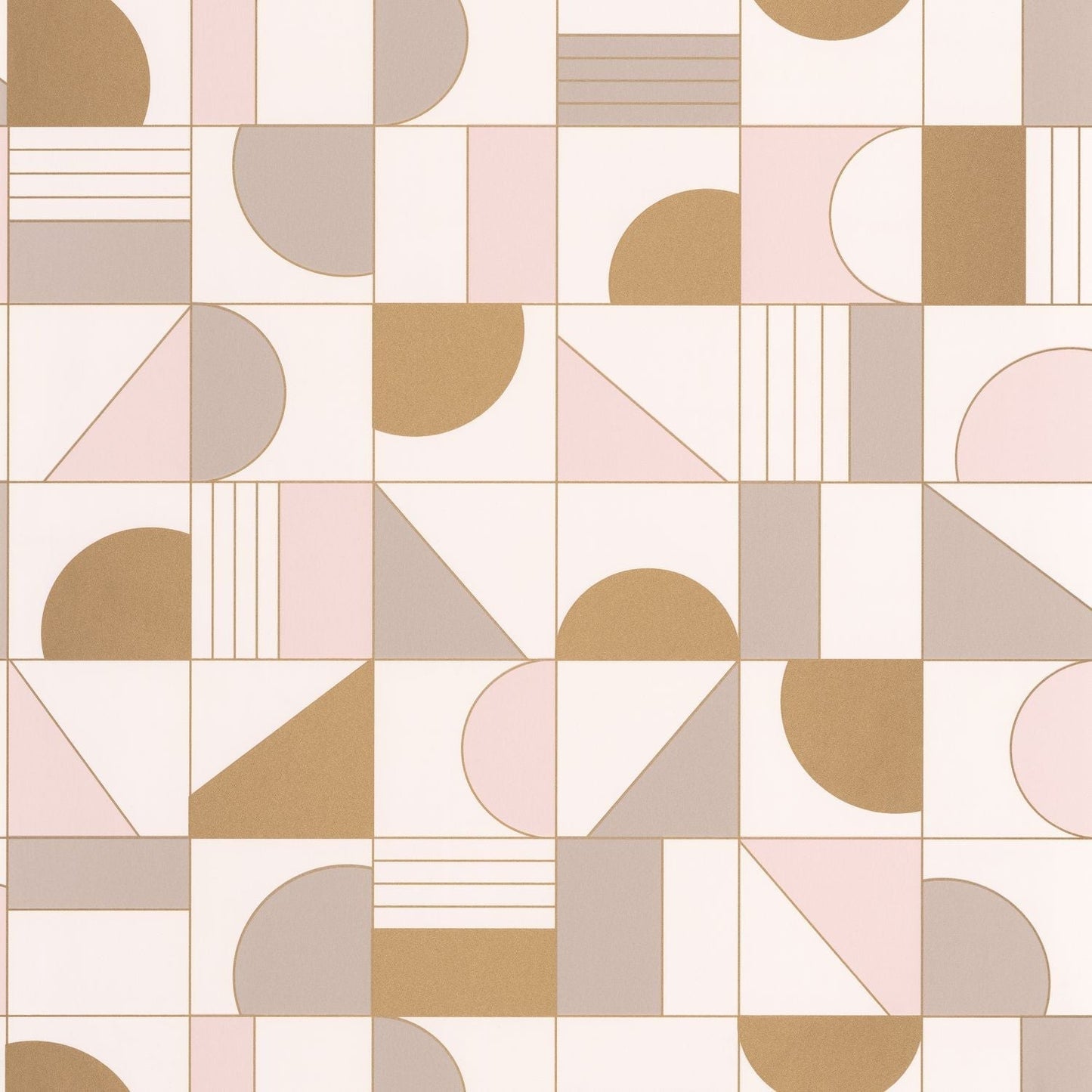 Labyrinth Puzzle Wallpaper - Beige - Caselio - 102101022