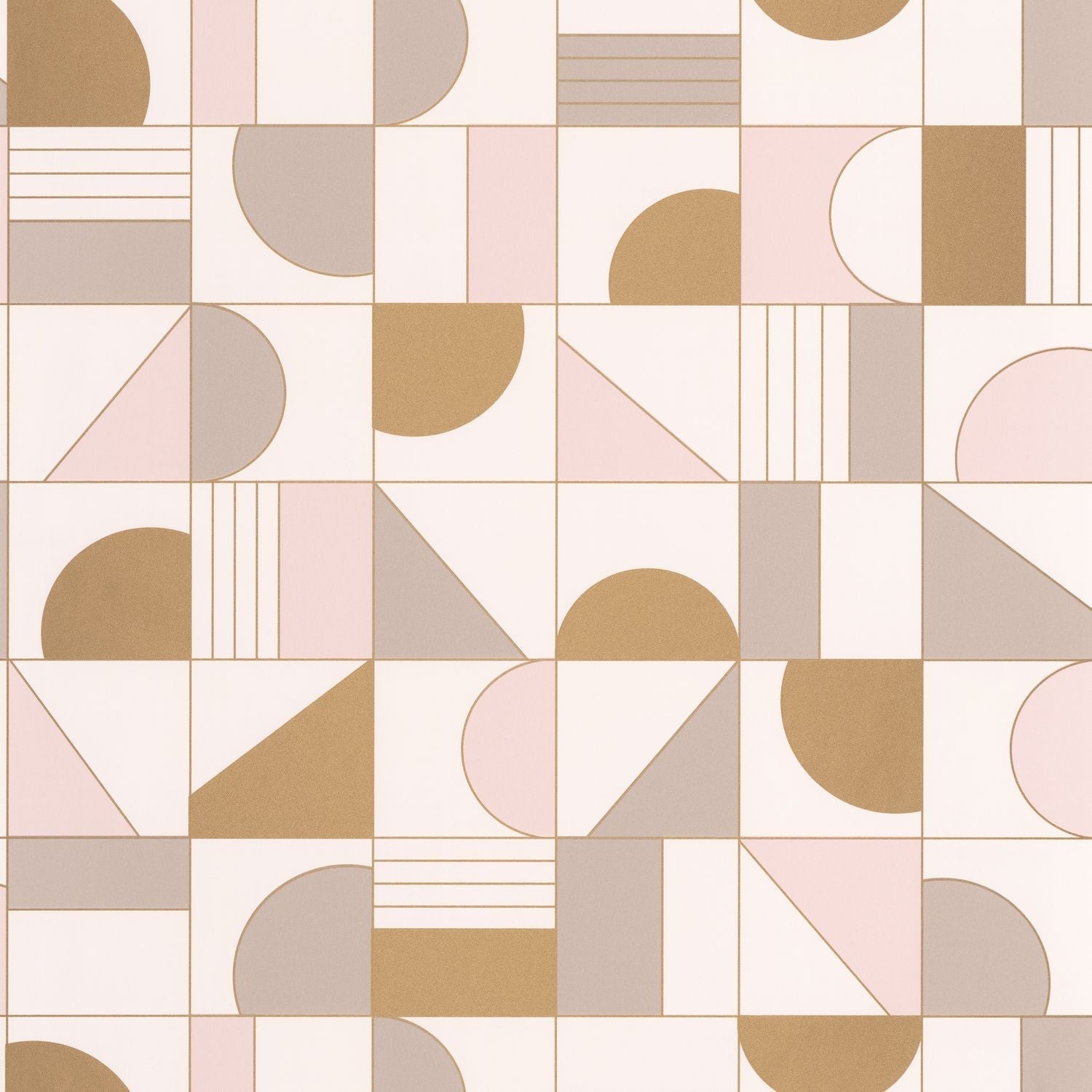 Labyrinth Puzzle Wallpaper - Beige - Caselio - 102101022