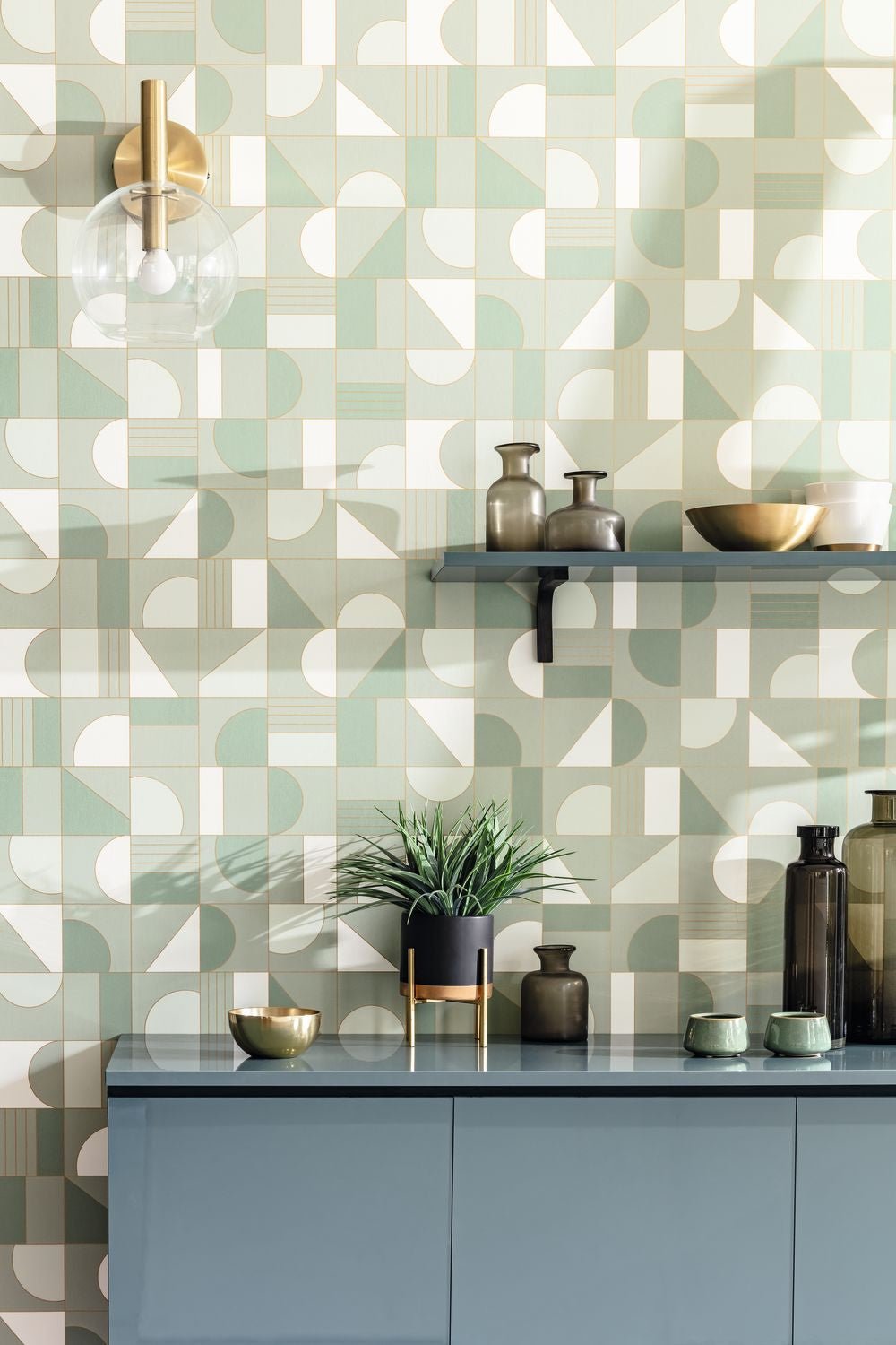 Labyrinth Puzzle Wallpaper - Amande - Caselio - 102107024