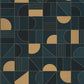 Labyrinth Puzzle Wallpaper - Bleu Petrole - Caselio - 102106055