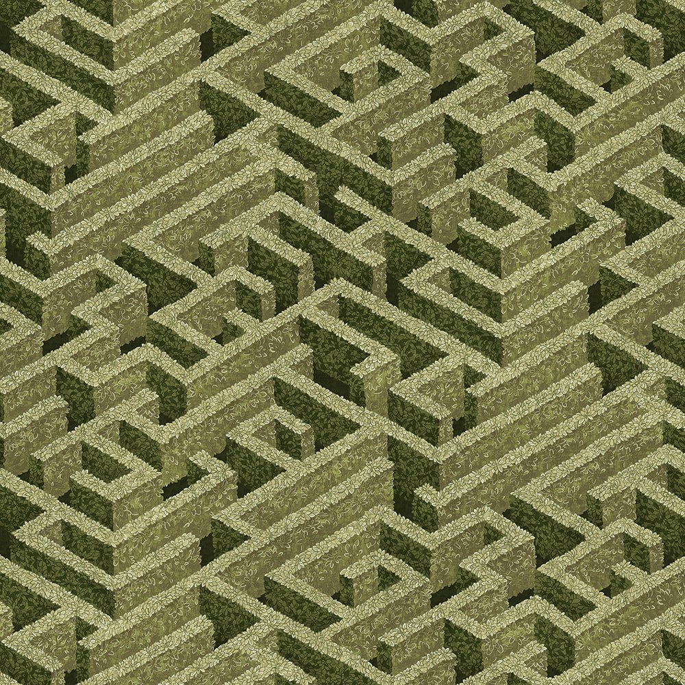 Labyrinth Wallpaper - Olive - Josephine Munsey - JMW-100701 - Premier Wallcovering