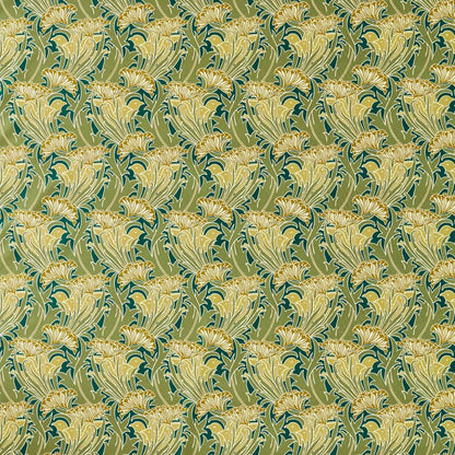 Laceflower Fabric - Pistachio/Lichen - Morris & Co - 227228 - Premier Wallcovering