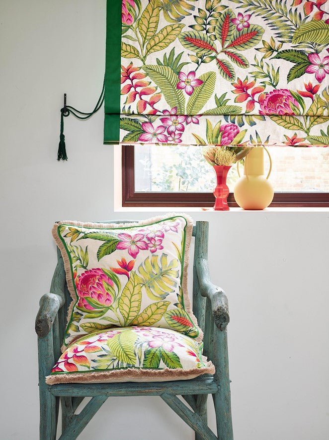 Laly Fabric - Aqua - Manuel Canovas - M4067-01 - Premier Wallcovering