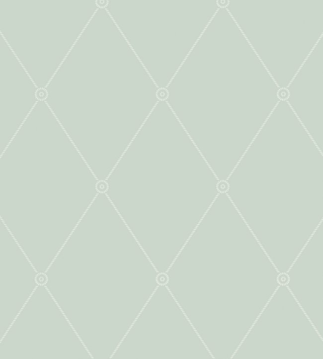 Large Georgian Rope Trellis Wallpaper - Duck Egg - 100/13066 - Cole & Son - Premier Wallcovering