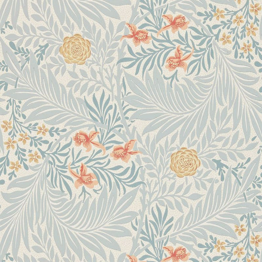Larkspur Wallpaper - Slate/Russet - Morris & Co - 212556 - Morris Wallpaper
