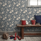 Laura´s Cottage Wallpaper - Dark Blue - Boråstapeter - 3573 - Premier Wallcovering