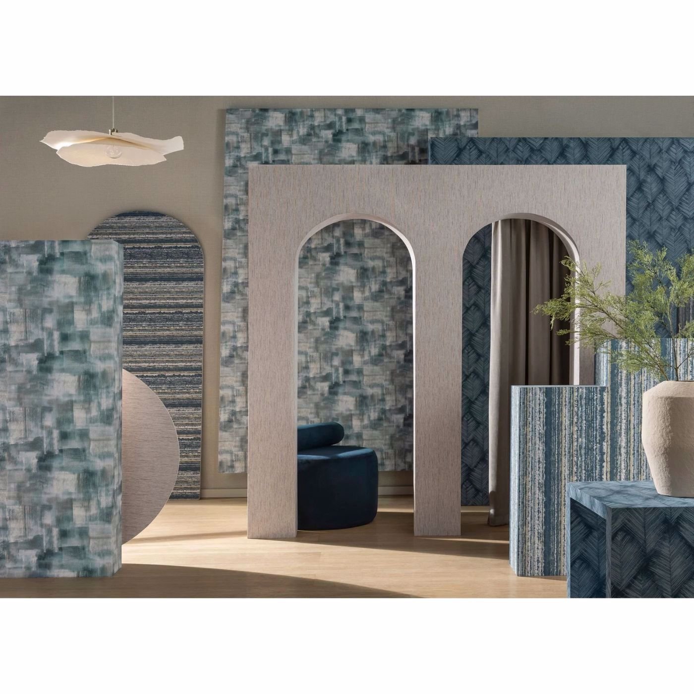 Lavatus Wallpaper - Midnight - Clarke & Clarke - W0207/04 - Premier Wallcovering