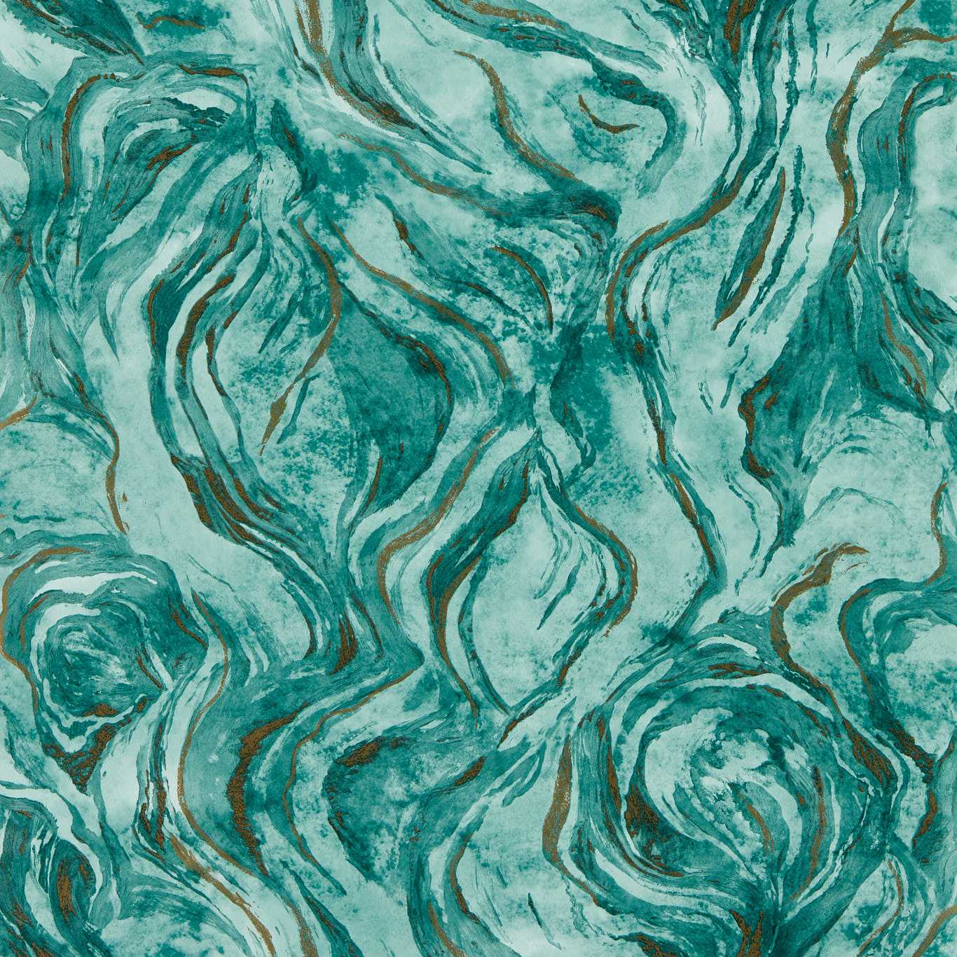 Lavico Wallpaper - Teal - Clarke & Clarke - W0168/04 - Premier Wallcovering