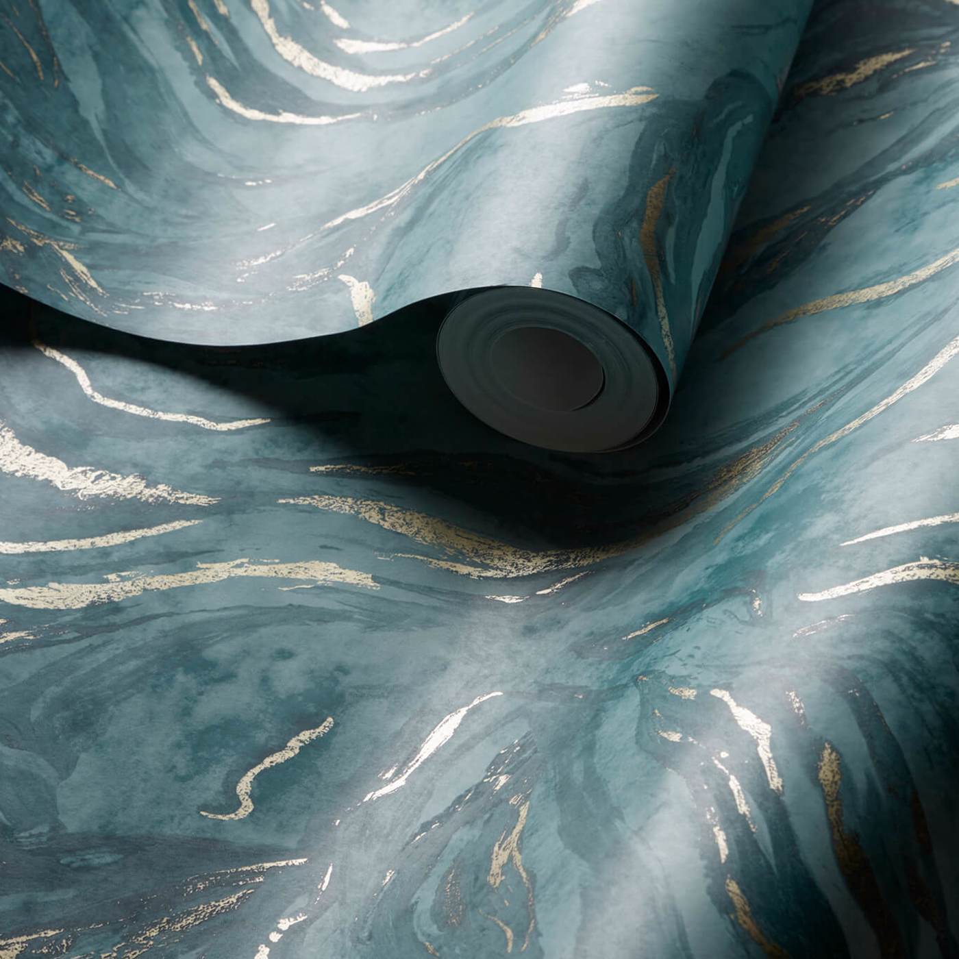 Lavico Wallpaper - Teal - Clarke & Clarke - W0168/04 - Premier Wallcovering