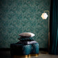 Lavico Wallpaper - Teal - Clarke & Clarke - W0168/04 - Premier Wallcovering