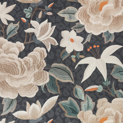 Lavinia Matte Wallpaper - Slate - Romo - Temperley London - W459/01 - Premier Wallcovering