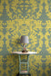 Leaf Superwide Wallpaper - Gold on Dark Sage - Timorous Beasties - SWP/LEF/08 - Premier Wallcovering