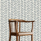 Leaf Wiggle Wallpaper - Bude Blue - Cotswold White - Josephine Munsey - LEA-024-048 - Premier Wallcovering