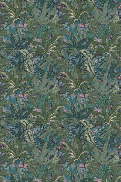 Leaforia Wallpaper - Verde - Timorous Beasties - JNGL/LFRA/SMM/01 - Premier Wallcovering