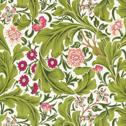 Leicester Wallpaper - Sour Green/Plum - 217334 - Morris & Co - Premier Wallcovering