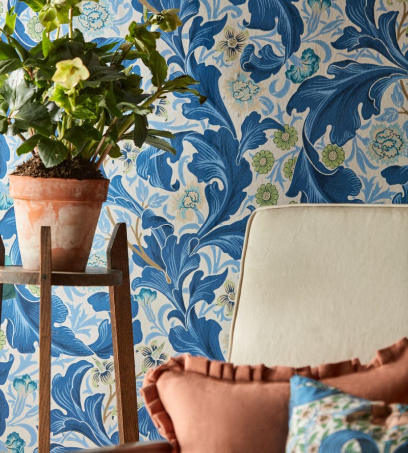 Leicester Wallpaper - Woad/Sage - Morris & Co - 216864 - Morris Wallpaper