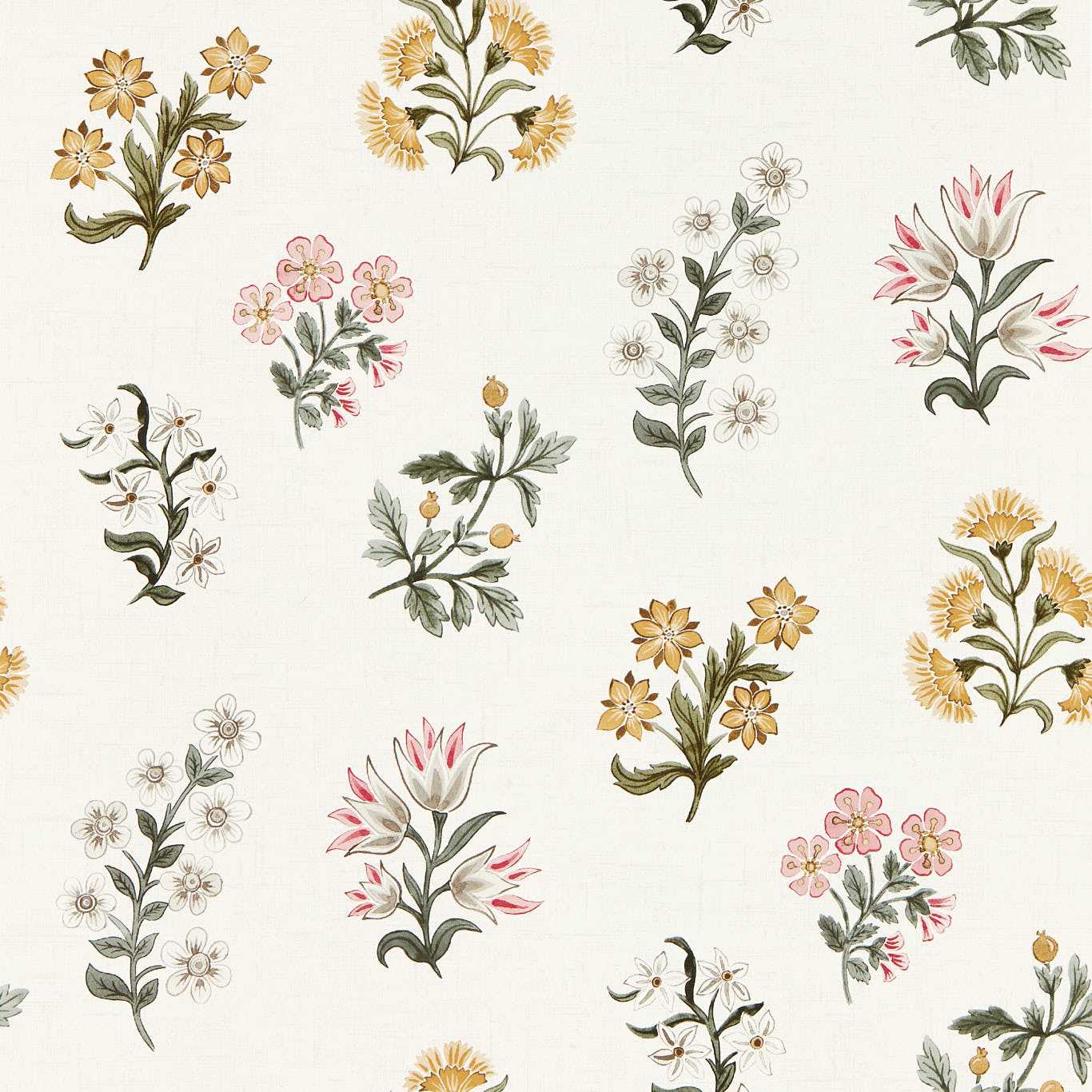 Leiden Wallpaper - Blush/Ochre - Clarke & Clarke - W0194/01 - Premier Wallcovering