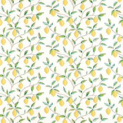 Lemon Tree Fabric - Lemon/Bayleaf - Morris & Co - 226909 - Premier Wallcovering