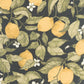 Lemon Tree Soliflore Wallpaper - Jaune Citron / Ardoise - Casadeco - 200272727 - Premier Wallcovering
