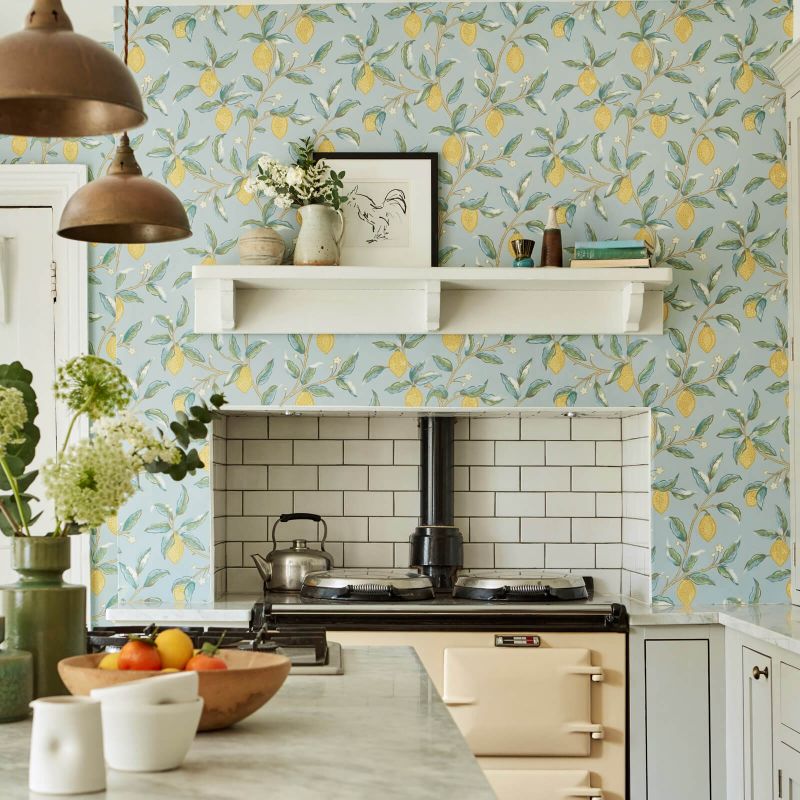 Lemon Tree Wallpaper - Wedgewood - Morris & Co - 216674 - Morris Wallpaper